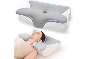 Restnature Memory Foam Pillow for Neck Pain– Cervical Pillow Ergonomic Neck & Shoulder Support Pillows for Side Back Stomach 