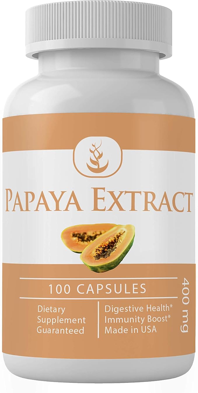 Papaya Extract (100 Capsules, 400 mg Serving) by Pure