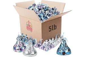 KANDY KORNER Hersheys Kisses Easter Milk Chocolate, Milklicous and Vanilla Frosting Assorted Variety Kisses Mix for Easter, Passover, Baskets, Decorations - Hershey Kisses Chocolate Bulk for Spring Events (5 Lb, Easter Mix)