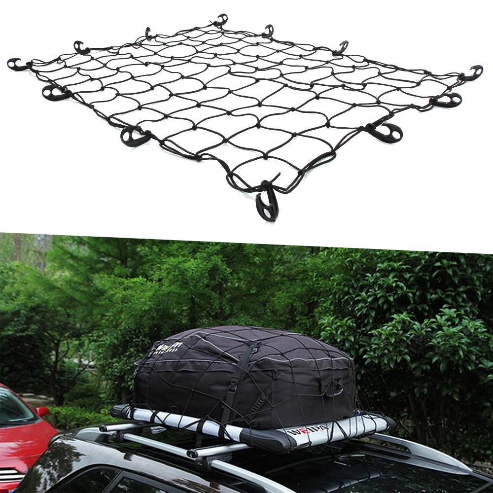Cargo Net 47x35 Super Duty Bungee Cargo Net Auto Roof TieDown Net with