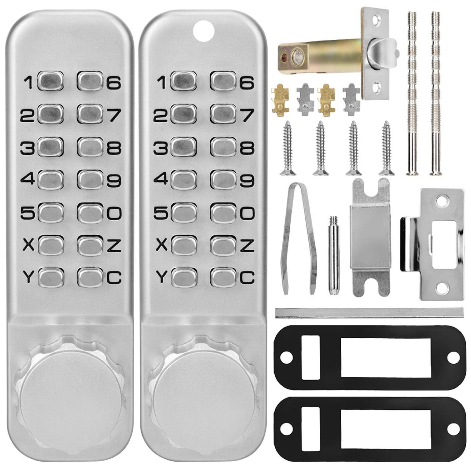 Keypad Locks for Doors, Waterproof Keyless Door Lock Digital Coded Lock Combination Lock with Installation Accessories for Indoor and Outdoor Use