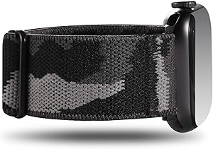 CreateGreat Adjustable Elastic Bands Compatible with Apple Watch 38mm,40mm,Lightweight Stretchy Replacement Loop Strap for iWatch Series 5/4/3/2/1 (Camouflage,38/40MM)