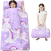 Lasoftan Toddler Nap Mat with Pillow and Blanket, Extra Large Rolled Napping Mats,Slumber Bags for Boys Girls,Kids Sleeping Bag for Daycare, Preschool Travel Camping