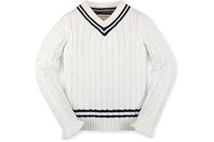 Hope & Henry Girls Cable Front Pullover Sweater