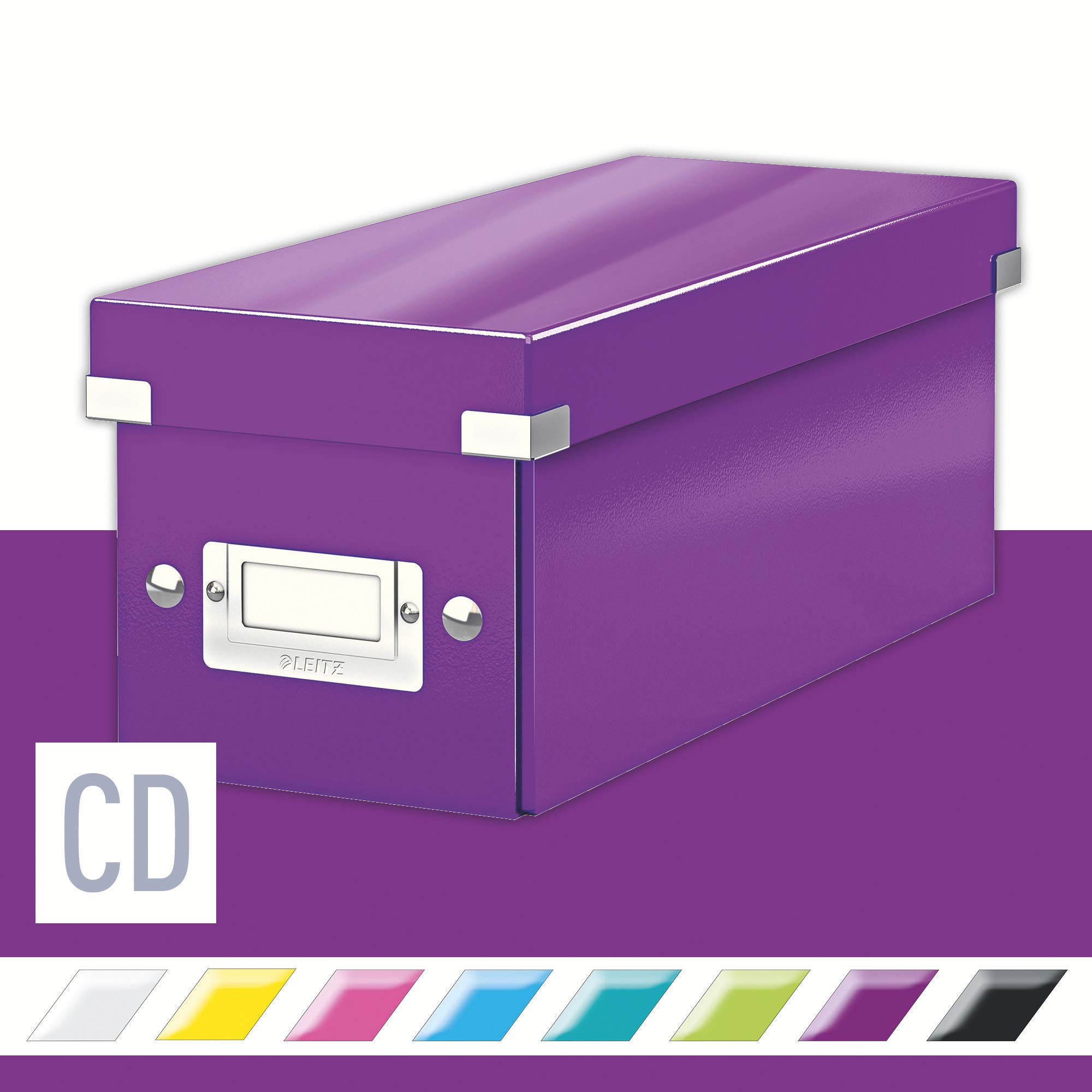 LeitzCD Storage Box, Purple, Click and Store Range, 60410062