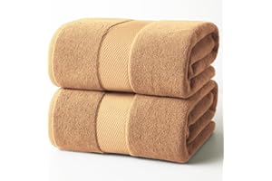Infinitee Xclusives– Luxury Bath Sheets Towels – 2 Pack 600 GSM (35X70 Inches)– 100% Ring Spun Cotton Large Bath Towels for Bathroom (Cosmic Sand, Bath Sheet Pack of 2)