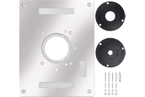 PIAOPIAONIU 1 Pcs Aluminum Router Table Insert Plate for Popular Trimmers Routers 30mm x 235mm DIY Woodworking with Rings and Screws for Woodworking Benches Router Table Plate Mounting Base Plate