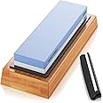 Sharp Pebble Premium Whetstone Knife Sharpening Stone 2 Side Grit 1000/6000 Waterstone- Whetstone Knife Sharpener- NonSlip Ba