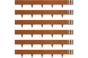 Corten Steel Landscape Edging 40" Lx 6" H Steel Landscaping Edging 6 pcs Metal Landscape Edging Garden Landscaping Border Edge for Yard Lawn by GZGNEEVL