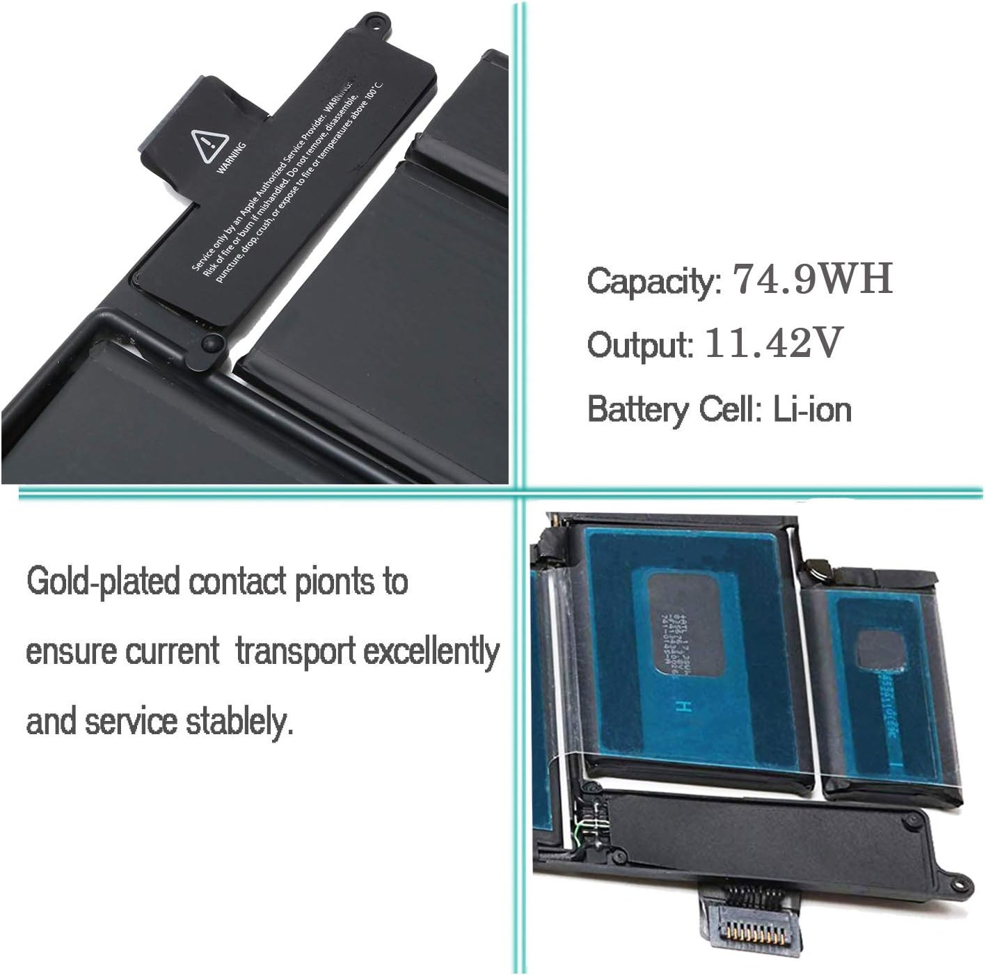 Amazon Com A15 A1502 New Laptop Battery Replacement For 15 Pro 13 Retina Me864 Me865 Mf9 Mf840 Mf841 A1493 Late 13 Early 15 Mid 14 Version Home Audio Theater