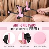 WORKPRO 300 mm Pink Clamps Woodworking Ratchet Bar Clamp Set 68 kg Load 2 Pack view 3