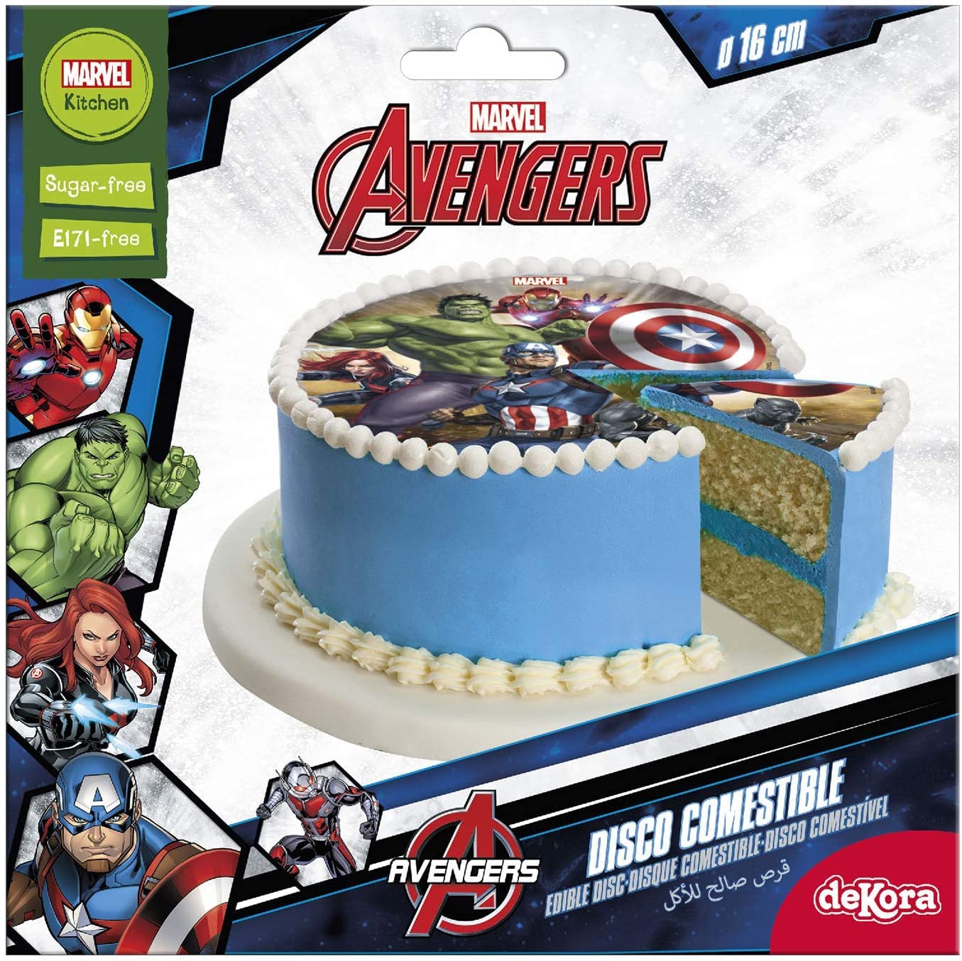 Dekora - Edible Paper Avengers Cake Topper - 16 cm