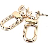 VersaKits 4 Pcs Heavy Duty Detachable Swivel Lobster Claw Clasps Screw in Shackle 1/2 Inch Light Gold Replacement Snap Hooks Trigger Clips
