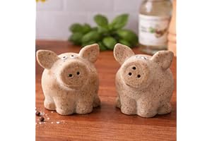 The Bridge Collection Pig Salt And Pepper Shakers – Soft Pink Farmhouse Pig Decor – Kitchen And Dining Table Accent