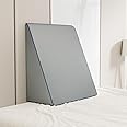 Wedge Pillow for Gaming, Reading, Sleeping, 9.5 Inch Cooling Memory Foam Pillow for Back Support and Leg Elevation (Grey)
