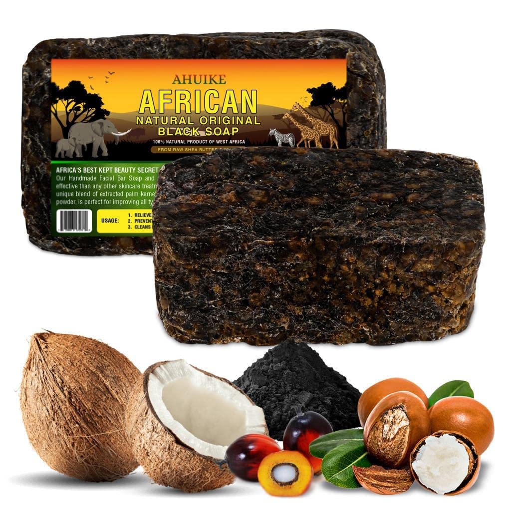 Mua Pure Organic African Black Soap for Rashes, Acne Scars and Dark ...