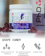 PhD Charge All-In-One Pre Workout with Creatine 20 Servings Grap e Candy 300g view 2