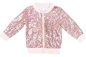Cilucu Kids Jackets Girls Boys Sequin Zipper Coat Jacket for Toddler Birthday Christmas Clothes