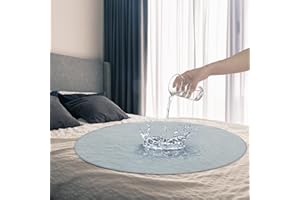 Hahafelt Couples Waterproof Mat 87 Inch Lover Reusable & Stainproof Blanket Quiet & Easy to Use Mattress Protector for Adult 