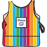 Melissa & Doug Art Essentials Artist Smock - One Size Fits All - Artist Painting Apron With Pockets, Art Smock For Toddlers A