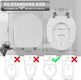 Angel Shield White Wooden Toilet Seat with Adjustable Hinges Soft Close Quick view 2