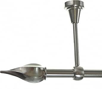 Techo para barra de cortina, (Acero Inoxidable Look metal 19 mm de