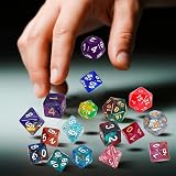 QMAY Polyhedral Dice Set 245 Pieces 35x7 D20 D12 D10 D8 D6 D4 Acrylic view 7
