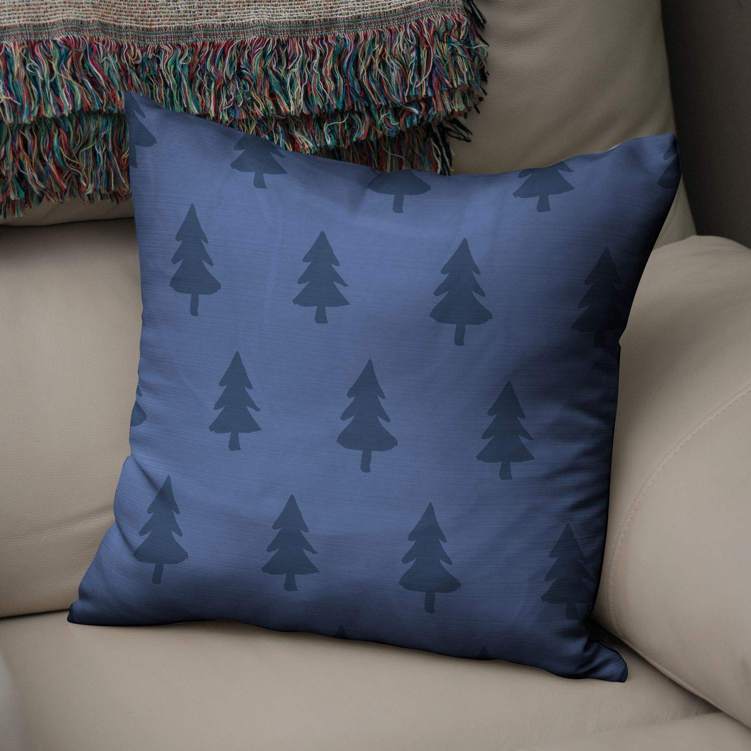 Bonamaison Decorative Cushion Cover Blue, Throw Pillow Covers, Home Decorative Pillowcases for Livingroom, Sofa, Bedroom, Size:50x50 Cm - Designed and Manufactured in Turkey