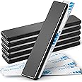 6 Pack Super Strong Neodymium Bar Magnets with Double-Sided Adhesive, Strong Magnet Heavy Duty, Magnets with Adhesive Backing for Fridge, Whiteboard - 60x10x3mm - Black