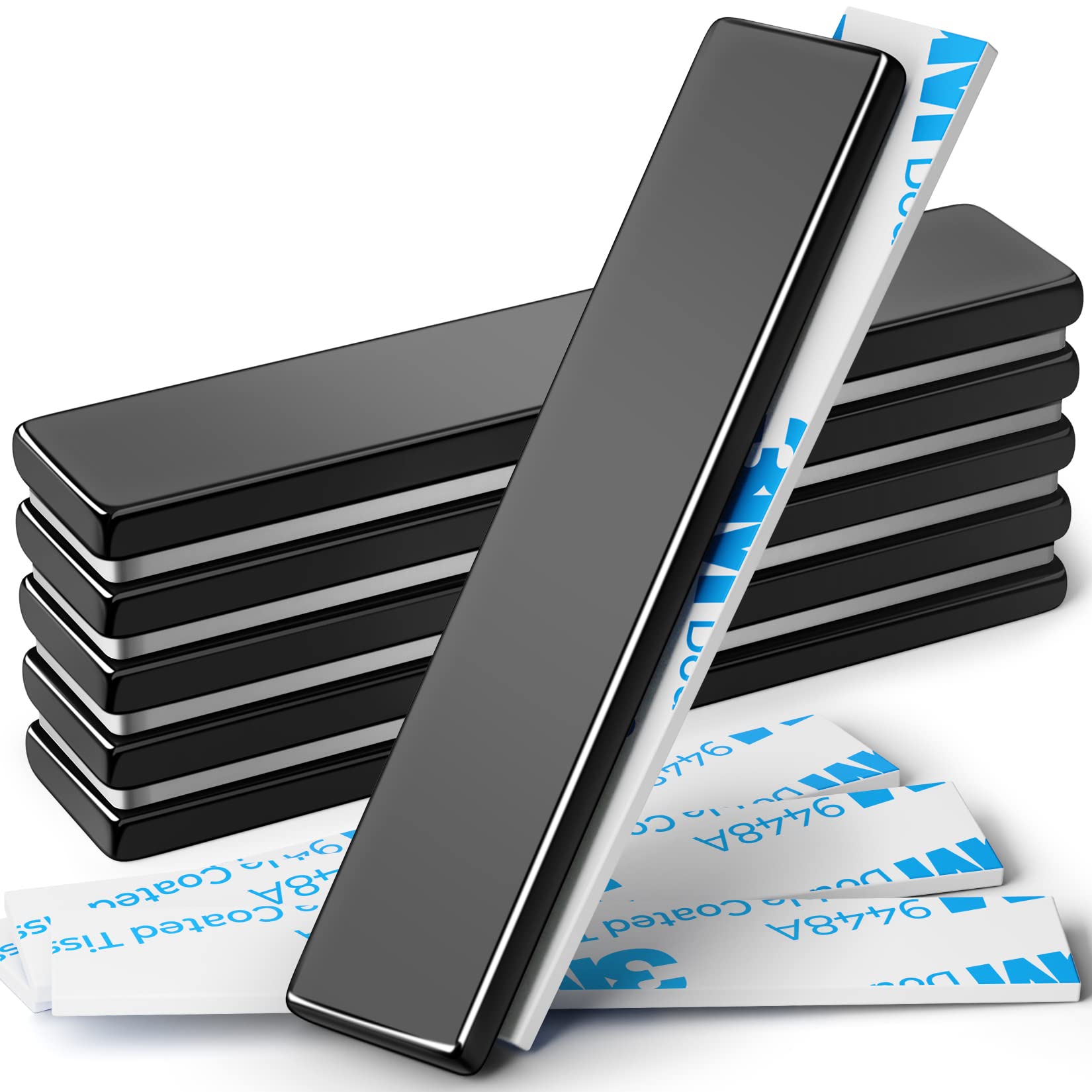 6 Pack Super Strong Neodymium Bar Magnets with