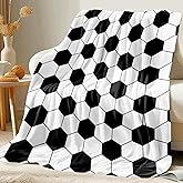 KING DARE Soccer Blanket, Soccer Gifts for Boys Girls 6-8-12, Unique Soccer Stuff Gifts for Soccer Lover, Soft Fleece Soccer Throw Blankets for Kids 50x60 Inch