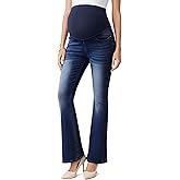 Maternity Jeans Over The Belly Slim Stretch Flare Maternity Pants Casual Belly Bell Bottoms Maternity Work Pants