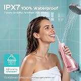COSLUS C20 Water Flosser 300ml Tank IPX7 Rechargeable Pink view 7