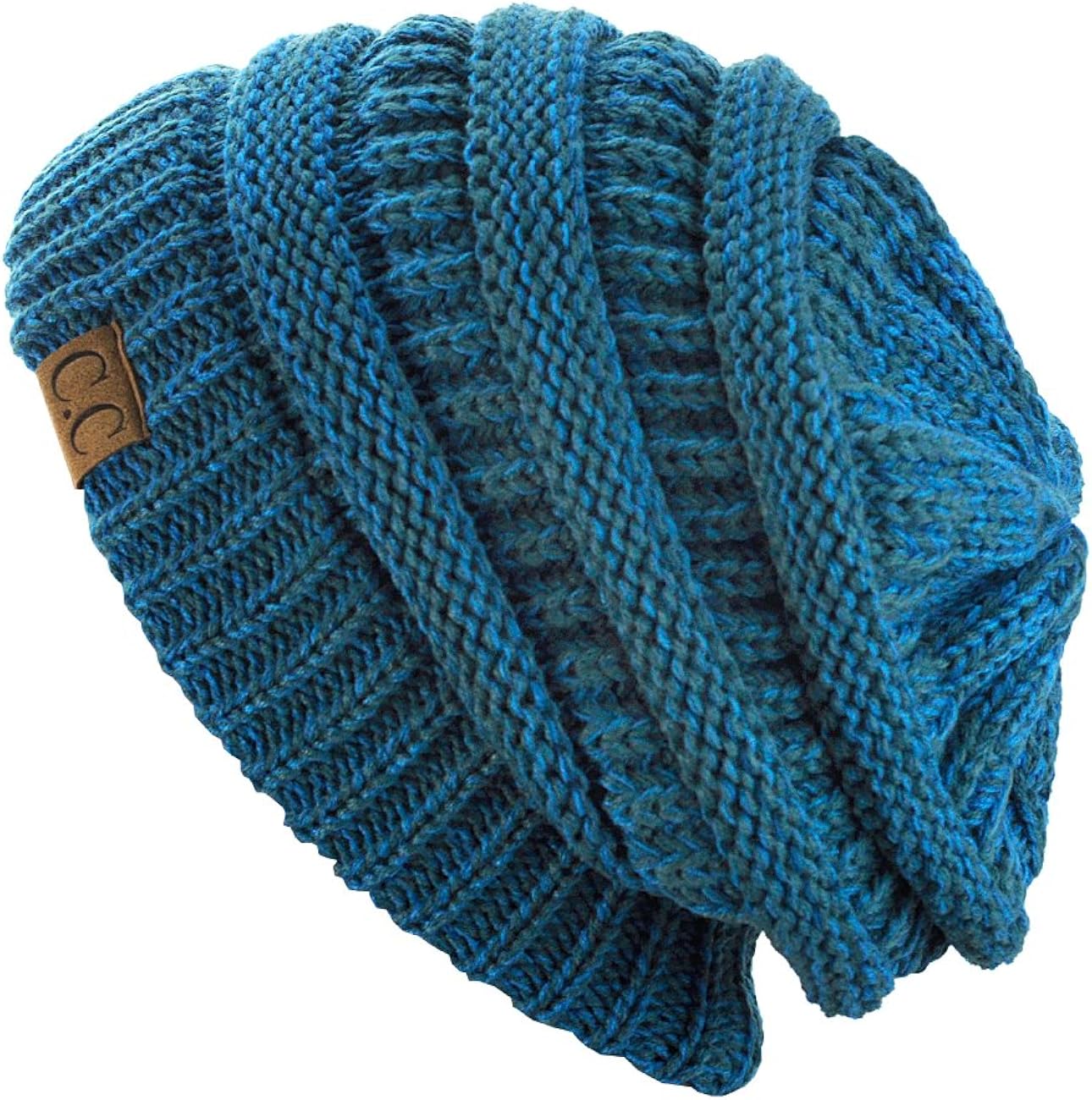 Trendy Warm Chunky Soft Stretch Cable Knit Beanie Skully, Black at  Women’s Clothing store