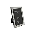 Gelco Italian 925 Sterling Silver & Wooden Back Sleek Picture Frame (5x7)