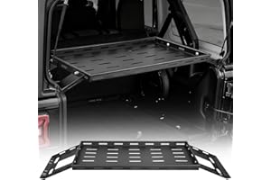 VEVOR Rear Trunk Cargo Rack, for 2007-2024 Jeep Wrangler JK, 300 lbs Capacity, Carbon Steel Basket Tray Interior Storage Lugg