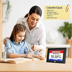 MRCHYDZ 7 Inch Clock with Day and Date for Elderly