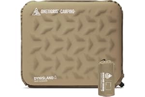 OneTigris Inflatable Seat Cushion - Lightweight Self-Inflating Memory Foam Seat Cushion for Stadiums, Camping, Bleachers, Air