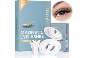 Pawotence Magnetic Eyelashes Natural Look Magnetic Lashes Cat Eye, Soft Magnets False Eyelashes Magnetic Lashes with Applicator, No Glue No Eyeliner Needed Easy to Wear Reusable Magnetic Eyelashes Kit