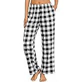 Ekouaer Pajama Pants for Women Soft Comfy Pajama Bottoms Casual Stretch Wide Leg Pants with Pockets