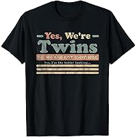 Amazon.com: Yes We're Twins No We Are Not Identical Funny Twin