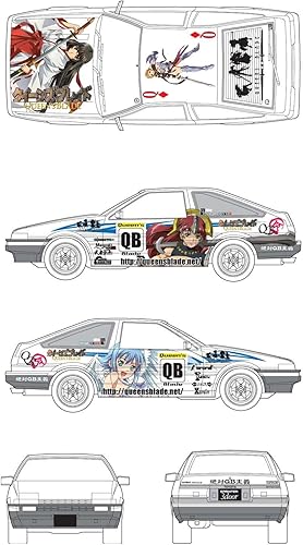 Amazon 青島文化教材社 1 10 Rc 痛車ボディセット No 2 クイーンズブレイド Ae86トレノ ラジコン ドローン 通販