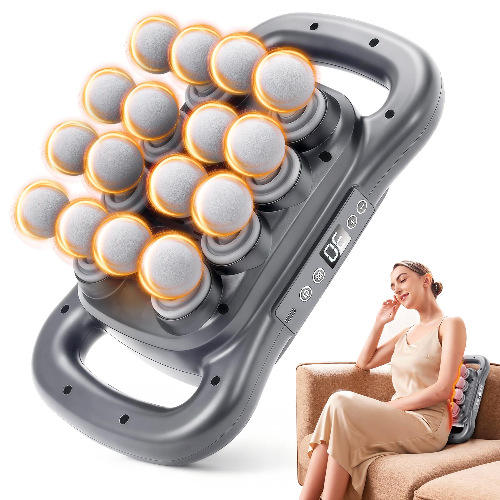 Photo 1 of Tykozha 16 Head Massage Gun, Deep Tissue Relief with 9 Modes,Quiet Percussion Massager for Neck/Back/Leg Pain, Muscle Massager for Athletes Office Workers