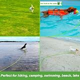 Vivifying Reflective Floating Long Dog Lead 10M 32ft Green with Soft Handle view 5