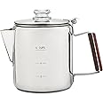 COLETTI Bozeman Percolator Coffee Pot — Coffee Percolator, Camping Coffee Pot – America’s Favorite Percolator – NO Aluminum or Plastic [6 cup]