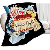 Golakra Movie Blanket Movie Lover Throw Blankets Plush Cozy Flannel Fleece Fuzzy Theater Home Film Cinema Blanket Gifts for Girls Women Men Boys Kids Bed 50"X40"