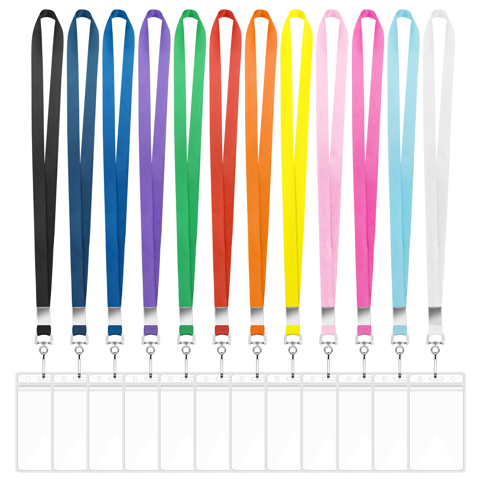 Photo 1 of 48 Pack Lanyards for ID Badges Cruise Lanyard for Ship Cards with Waterproof ID Badge Holder Cruise Essentials 2025 (12 Colors)