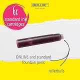 Online Standard Ink Cartridges Pink 6 Pack Made in Austria Fountain Pen Refills view 2