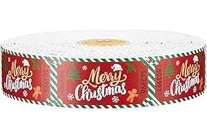 Amviner Merry Christmas Single Roll Raffle Tickets Carnival Raffle Tickets Drink Meal Tickets Decorations for Carnival Theme Party Events Games Door Prizes Concert (1000 Pcs)