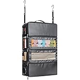 Suitcase Organizer, Travel Luggage Organizer Hanging Shelves Packing Cube Closet/Collapsible Portable Travel Organizer for Carry-on